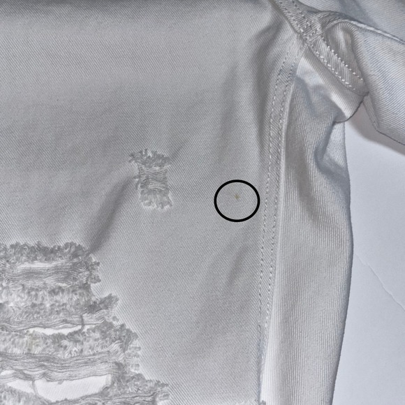 INC International Concepts Men's Ripped White Denim Shorts Size 36 *FLAWS* - Picture 4 of 10